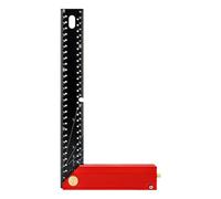 Square ruler - 12 inch metric and imperial adjustable measuring tool for carpentry, multifunctional framing ruler with angle and marking guide, working rules of the b