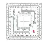 Square Ruler Flight Directional Coordinate Topographical Map Scale Navigation Protractor Square