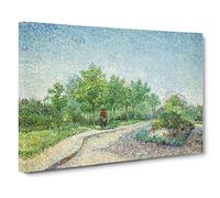 Square Saint Pierre By Vincent Van Gogh Classic Painting Canvas Wall Art Print Ready to Hang, Framed Picture for Living Room Bedroom Home Office Décor, 20x14 Inch (50x35 cm)
