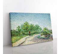 Square Saint Pierre By Vincent Van Gogh Classic Painting Canvas Wall Art Print Ready to Hang, Framed Picture for Living Room Bedroom Home Office Décor, 76x50 cm (30x20 Inch)