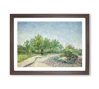 Square Saint Pierre By Vincent Van Gogh Classic Painting Framed Print | A2 Walnut Framed Wall Art | Ready to Hang | Classic Historical Picture | Living Room Bedroom Lounge Office