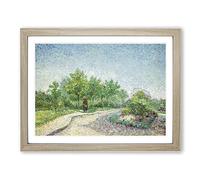 Square Saint Pierre By Vincent Van Gogh Classic Painting Framed Wall Art Print, Ready to Hang Picture for Living Room Bedroom Home Office Décor, Oak A4 (34 x 25 cm)
