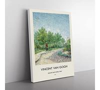 Square Saint Pierre By Vincent Van Gogh Exhibition Museum Painting Canvas Wall Art Print Ready to Hang, Framed Picture for Living Room Bedroom Home Office Décor, 60x40 cm (24x16 Inch)