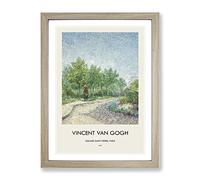 Square Saint Pierre By Vincent Van Gogh Exhibition Museum Painting Framed Print | A2 Oak Framed Wall Art | Ready to Hang | Modern Historical Picture | Living Room Bedroom Lounge Office