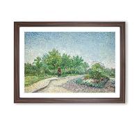 Square Saint-Pierre by Vincent Van Gogh Framed Print | A2 Walnut Framed Wall Art | Ready to Hang | Modern Historical Picture | Living Room Bedroom Lounge Office