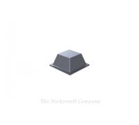 Square Self Adhesive Rubber Polyurethane Bumper Feet Stops Bumpons 12.6 x 5.7mm[Pack of 10,Grey]