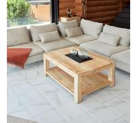 Square Self Adhesive Vinyl Floor Tiles - 34 Pack / 76.42 ft² (7.1m²) Peel and Stick Floor Tiles Size 18”x18” (45.72x45.72 cm) Waterproof Kitchen White Marble Vinyl Flooring