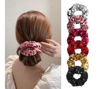 Square Sequins Elastics Hair Tie Fashionable Hair Band Comfortable Hair Rope Versatiles Hair Ornament