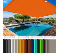 Square Shade Sail 1 x 1.2m 98% UV Protection Outdoor Sunshade Canopy with Rope for Garden Patio Deck - Orange Color Ideal for Backyard Privacy and Coolness