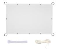 Square Shade Sail 2x7.5m, White Sun Protection Fabric for Home, Outdoor Canopy, UV Resistant, Weatherproof Shade Net for Patio, Garden, Pool Area
