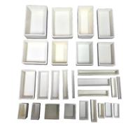 Square Shape 99% Alumina Combustion Boat Tube Furnace Corundum Crucible Melting Metal for Lab Casting Quartz Container(25x14x12)