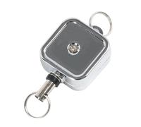 Square Shape Badge Card Holder Heavy Duty Metal Retractable Holder for Work Badges Small Tool and Accesories Retractable Spring Clip