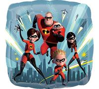 Square Shape Foil Balloon with The Incredibles Theme - 1 Pc.,One Size