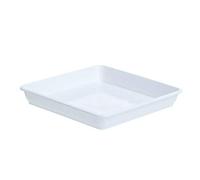 Square Shape Plastic Flower Pot Tray, Plant Drip Trays for Pots, Home Daily Indoor Square Garden Supplies(22.2 x 22.2cm,white)