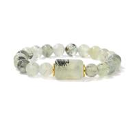 Square Shape Quartzs Bracelets for Women Men Natural Stone Crystal Beads Bracelet Amethysts(17cm,I)