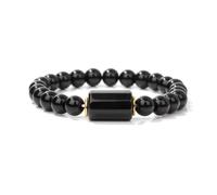 Square Shape Quartzs Bracelets for Women Men Natural Stone Crystal Beads Bracelet Amethysts(21cm,M)