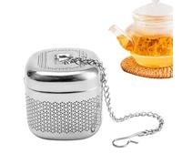 Square Shape Tea Filter - Tea Lover Tea Infuser, Large Loose Leaf Tea Dispenser | 1.57*1.57*1.5 in Stainless Steel Tea Diffusers Tea Filter for Brew Leaf Tea Fine Mesh and Chain for Flavoring Herbals