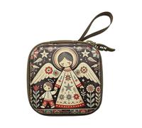 Square Shaped Wallet Cartoon Styles Zippers Closure Pocket Organizers for Children Adults Coin Keys Small Essential Storage Kids Accessories Coin Wallet