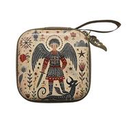 Square Shaped Wallet Cartoon Styles Zippers Closure Pocket Organizers for Children Adults Coin Keys Small Essential Storage Cartoon Design Wallet