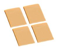 Square Shoe Repair Heels Pads,Rubber Boot Heel Replacement,2 Pairs Shoes Heel Repair Pads (Natural Rubber Yellow, 5.2mm Thick)