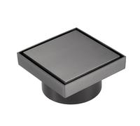 Square Shower Drain 304 Stainless Steel Removable Tile rt Grate 2-in-1 Design for Bathroom Easy Access Deck Hatch Gray 10cm/3.9in & Stylish