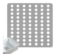 Square Shower Drain Protectors, Rustproof Swirl Drain Covers Outdoor Indoor, 3.5mm Holes Drain Guard, 1pc(4.5x4.5cm)