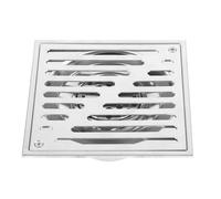 Square Shower Floor Drain, Bathroom Tile Insert Drain, Chrome Floor Drainer with Removable Strainer Cover, Anti-Clogging Shower Drain for Bathroom, Kitchen, Washroom, Garage ¨C 150x150mm