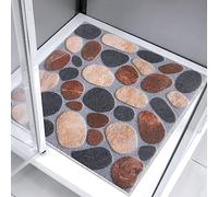 Square Shower Mat 60x60cm Non Slip Anti Mould Bathmat for Inside Shower, Loofah Shower Mat for Inside Bath, Soft Massage Mat for Bathroom Wet Areas, Anti-Slip Bathtub Mat Washable Cuttable Quick Dry