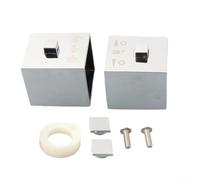 Square Shower Temperature Control Handle Knobs Chrome Finish 1 Pair for Thermostatic Bath Mixer ABS Plastic 20 Teeth Spindles