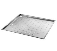 Square Shower Tray Polished Stainless Steel Delabie 800 x 800 mm 150500