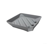 Square Silicone Kitchen Draining Tray with Self Draining Base and Hanging Storage, Water Filter Basket for Efficient Washing and Draining of Fruits (grey)