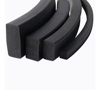 Square Silicone Rubber Seal Strip, EPDM Rubber Foam Sponge Square Seal Strip Marine Weather Black Multiple Sizes 1m(2 * 4)