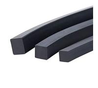 Square Silicone Rubber Seal Strip, Fluorine Rubber Strip Black Multiple Sizes 1pc(18x18mm,3M)