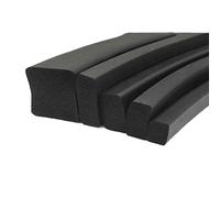 Square Silicone Rubber Seal Strip, Rubber Foam Square Strip Black Multiple Sizes 1m 1pc(20mm*20mm)