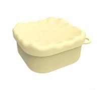 Square Silicone Soap Dish with Secure Lid Soap Holder Container for Travel Home and Gym Use Flexible Material Withstands Frequent Handling (yellow)