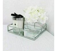 Square Silver mirror candle tray plate wedding table decorative mirror tray 20CM