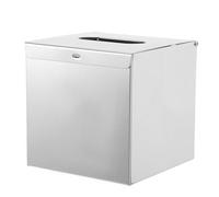 Square Silver Stainless Cover Box Steel Tissue for Bedrooms
