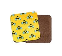 Square Single Coaster - Abstract Bumble Bee Insects Science Nature Gift #75439