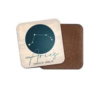 Square Single Coaster - Aries Star Sign Astrology Zodiac Birthday Constellation March April Gift #76856