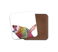Square Single Coaster - Donkey Animal Horse Rainbow Abstract Pattern Art Travel Kitchen Mug Cup Drinks House Warming Home Décor #80835