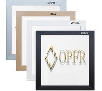 Square Size Black,Oak,Silver, White, Photo Picture Poster Frames (Black, 24X24cm)