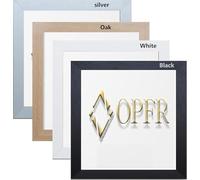 Square Size Black,Oak,Silver, White, Photo Picture Poster Frames (White, 15X15 INCH)