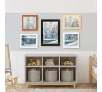 Square size Photo Frames - Picture Frames - Poster Frames With Safe Perspex Front & Wall Hanging Hooks (Oak, 16 x 16 inch (40.6 x 40.6) cm)