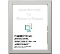 Square Size Poster Picture Photo Frame Black/Oak/Silver/White (14"X14", Silver)