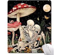 Square Skull Mushroom Small Mouse pad Cute Non-Slip Mouse Pads Anime Funny Laptop Office Computer Mousepad for Cute Women Girls Office Decorative Pad Home Office Accessories 9.5x7.9x0.1 Inch