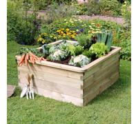 Square Sleeper Raised Wooden Bed Garden Planter By Zest Outdoor Living
