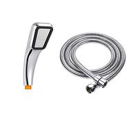 Square Slim Shower Head Rectangle 1 Mode Shower with Shower Hose 1.5 or 2m Slim High Pressure Shower Head Rainfall Hand Held Water Saving (UK Seller Buy Local 300 Handheld+59in Hose)