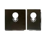 Square Slot Cutter Set, Stainless Square Rectangle Slot Cutter, Socket Slot Cutter Carving One Step in Place for Oscillating Multi-Tools for Drywall, Plastic Metal, Wood-Black