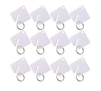 Square Slotted Keychains Set of 60, Hook Round Split Rings