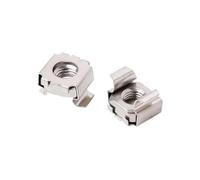 Square Snap-In Floating Cage Nut M4-M10 | 304SS, color zinc or nickel plating, elastic cassette enclosure nut(Plating Nickel,M5-10pcs)